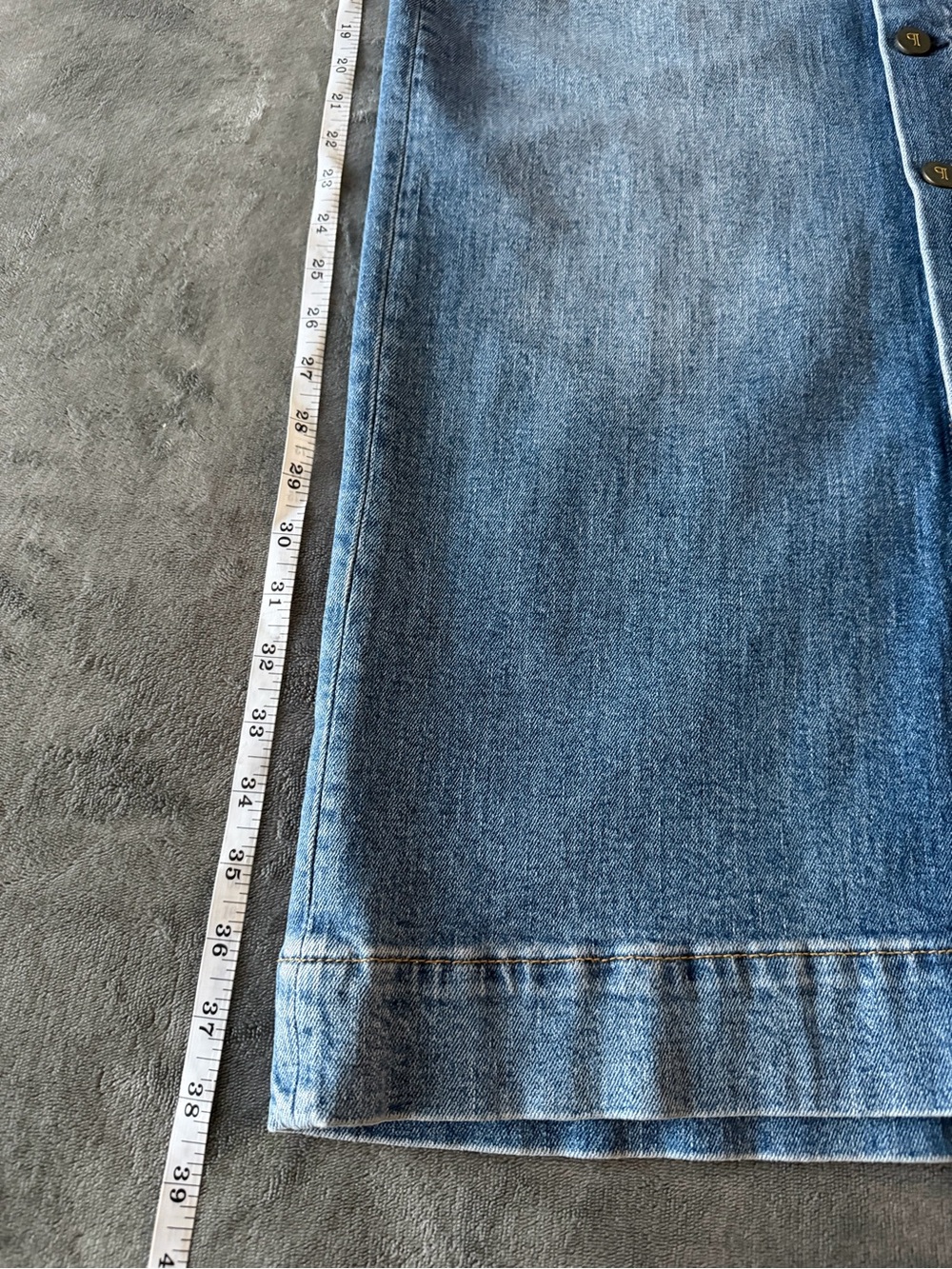 Anthropology Pilcro Button-Front Midi Denim Skirt in Blue - Picture 8 of 13